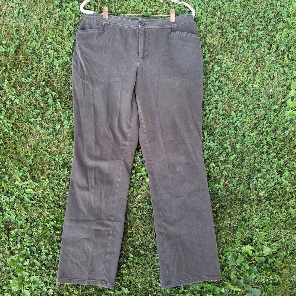 Lauren Ralph Lauren Pants 8P Black Straight Leg Stretch Cotton Chino Trousers